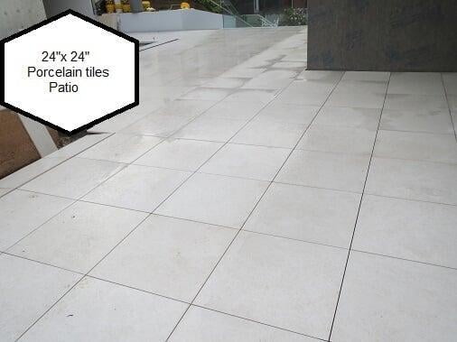 Porcelain tile patio project